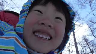 WAKU 5 Years Old Skiing Shakunage Course at KUSATSU Onsen Resort on February 10 2020 [upl. by Grunberg]