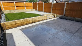 Check out this £10k garden transformation featuring laying artificial grass and paving [upl. by Niddala]