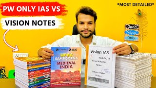 Vision IAS Notes VS PW Only IAS Notes 🔥 PW Sampoorna Books Review  Vision IAS Notes 2023 [upl. by Bevvy]