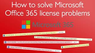 How to solve Microsoft Office 365 license problems in 3 minutes August 2021 [upl. by Adnamahs]