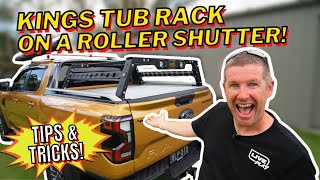 Installing an Adventure Kings Tub Rack onto a ute roller shutter  an easy DIY Next Gen Ranger Mod [upl. by Dena803]