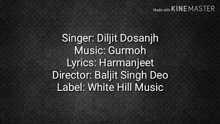 Diljit DosanjhAar Nanak Par NanakOfficial Lyrics VideoGurmohLyrics Video [upl. by Oscar462]