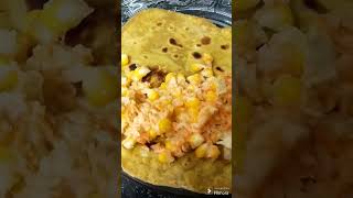 salad chapathi roll 😱 shorts food shortsfeed viral kitchen [upl. by Ennaeirrac]