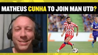 Man Utd to sign Matheus Cunha 👀 Ten Hag is rumoured to be interested in the Atletico Madrid forward [upl. by Sirromad817]