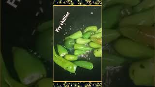 Fry Green Chillies By Amna bukhtawrFoodsYTYT ShortsViral Shorts YTTrendingFood FeedsYt Recipie [upl. by Laks]