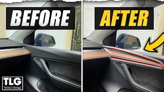 DIY Tesla OEM Wraparound Door Panels Retrofit  a MUST upgrade Model Y Model 3 [upl. by Ysor676]