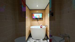 Bathroom tv tv funny sylvox goodthing bathroomdecor mirrortv bathroommirror waterproof [upl. by Aisinoid896]