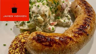 Hjemmelavede grillpølser med kartoffelsalat [upl. by Annia]