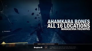 All 16 Ahamkara Bone Locations  quotMarasennaquot Lore Triumphs Guide Destiny 2 Forsaken [upl. by Dammahom413]