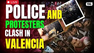 LIVE Spain Police and Protesters Clash in Valencia Over Deadly Floods  Spain floods [upl. by Pacifica]