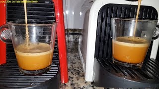 Nespresso Delonghi Essenza Mini vs Nespresso Delonghi Inissia Duel QuadHD 1440p [upl. by Akitnahs756]