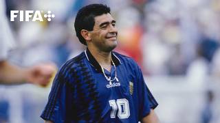 TOP 10 GOALS From FIFA World Cup 1994 Ft Maradona Baggio amp Hagi [upl. by Auqined]