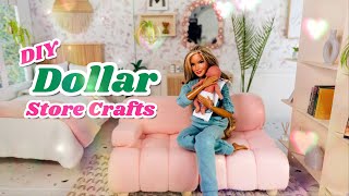 Dollar Store DIY Doll Home Decor Sofa Mirror Room Divider [upl. by Mannos29]