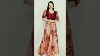 party wear long skirt and crop top design 😍 styal tranding shorts viralvideo [upl. by Aniles]