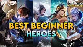 BEST 20 HEROES FOR BEGINNERS  Honor of Kings [upl. by Ayekam429]