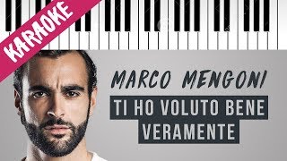 Marco Mengoni  Ti Ho Voluto Bene Veramente  Piano Karaoke con Testo [upl. by Assenaj54]