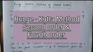 Runge Kutta Method Second amp Fourth order Working Rule amp Important questions [upl. by Meurer]