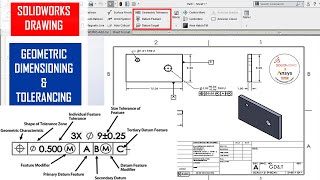 ✅ Solidworks Drawing  Geometric Dimensioning and Tolerancing [upl. by Otreblaug675]