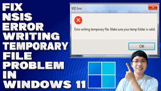 How To Fix NSIS Error Writing Temporary File Problem in Windows 11 Solution [upl. by Penland383]