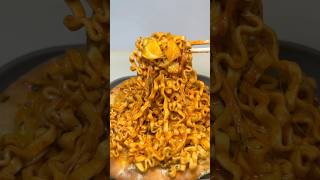 carbo buldak ramen on sweet potato pizza asmr koreanfood [upl. by Lemart]