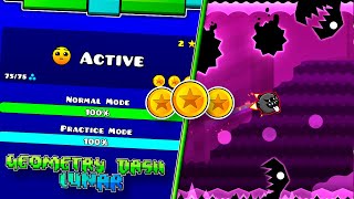 quotActivequot All Secret Coins by GenaMorphosis  Geometry Dash Lunar 22 [upl. by Bertolde]