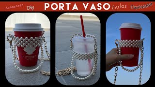 PORTA VASOS  CUP HOLDER  accesorios  perlas  diy  beadbag [upl. by Shanleigh34]