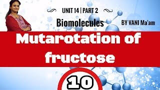 Mutarotation of fructoseGrade 12Part10Biomolecules chemistry cbse tricks [upl. by Nywroc]