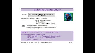 Therapie beim anaplastischen Astrozytom WHO III°  Strahlentherapie Prof Hilke Vorwerk [upl. by Leemaj811]