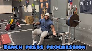 Bench Press Progression  495 Bench Press [upl. by Ainehta50]