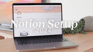 🪴 My 2024 Notion Setup  free template  planning goals tracking 💻 [upl. by Nnylahs]