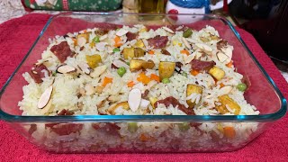 Receta de Arroz Navideño al estilo Dominicano  Arroz Afrutado  Arroz festivo para La Noche Buena [upl. by Beane]