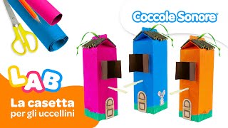 Costruiamo la Casetta Per gli Uccellini 🐣 con la Scatola del Latte  Coccole Lab [upl. by Anelehs197]