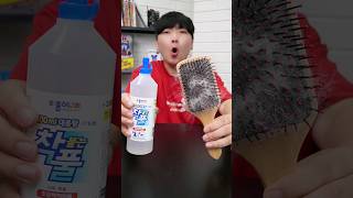 Hairbrush cleaning glue [upl. by Rosenblatt]