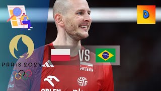 Siatkówka Polska vs Brazylia 32 Igrzyska Olimpijskie Paryż 2024 [upl. by Nillok]