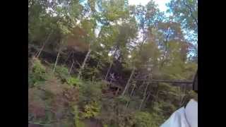 Ziplining in the Nantahala Gorge Great Smoky Mountains Near Bryson City NC [upl. by Anyel]