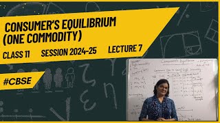 Consumers Equilibrium In case of One Commodity  Class 11  CBSE [upl. by Anemolif]