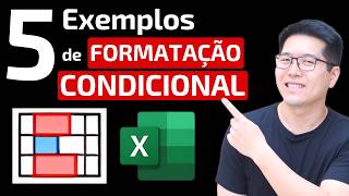 5 Exemplos práticos para DOMINAR formatação condicional no Excel [upl. by Bonnette]