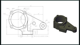 BricsCAD Tutorial Making a mechanical part in 2D and 3D [upl. by Court476]