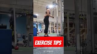 Exercise Tips Como hacer Extension de Tríceps con Polea exercisetips rutinadetriceps gym [upl. by Quick]