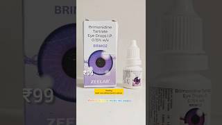 zeelab pharmacy Brimoz eye drops brimonidine tartrate eye drops glaucoma treatment [upl. by Ninazan]