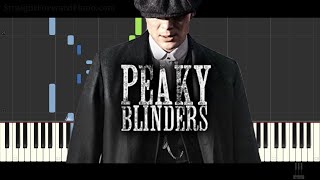 Peaky Blinders  Red Right Hand Shortened TV Version  Piano Synthesia Tutorial [upl. by Ecirtac330]