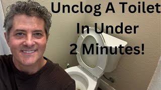 How To Unclog A Toilet In 2 Minutes [upl. by Vasya]