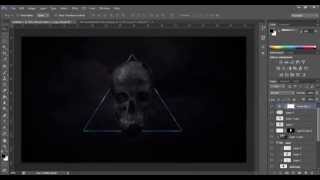 1 Adobe Photoshop Speed art Amazing Black Skull Free Wallpaper [upl. by Ennovaj]