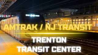 Trenton Transit Center AMTRAK  NJ TRANSIT Action  September 2024 [upl. by Rehptsirhc519]