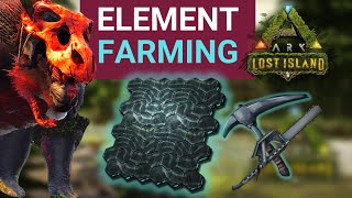 LOST ISLAND Farm ELEMENT the right way  ARK Survival Evolved [upl. by Lamoree]