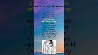 Fergie  A Little Party Never Killed Nobody Lyrics shorts [upl. by Etterrag810]