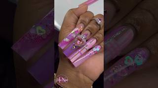 😍😍💖💜 Valentine nails ✨ Who was in the live Full tutorial out now  💋 [upl. by Ilario]