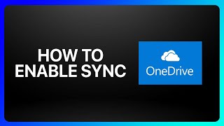 How To Enable OneDrive Sync Tutorial [upl. by Novyak30]