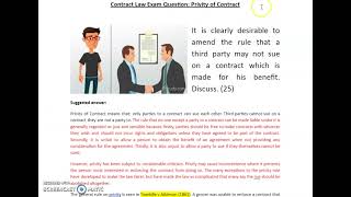 Privity of Contract Exam Question [upl. by Brie]