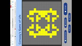 Conway’s game of life Shapes that i found and were found by others [upl. by Shayne]